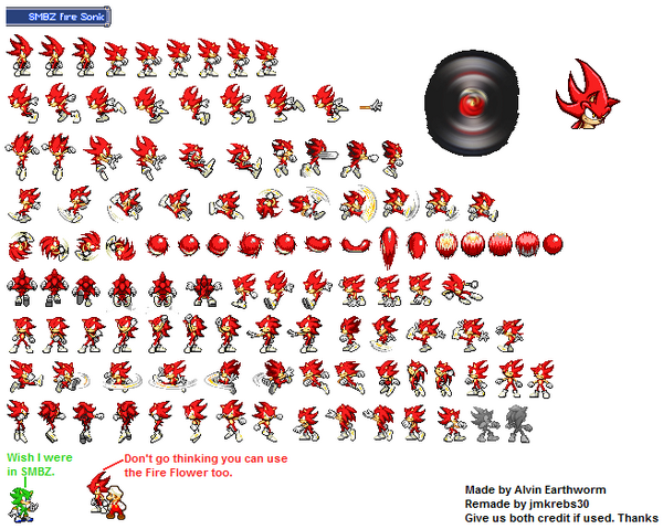 File:Fire Sonic Sprite Sheet.png