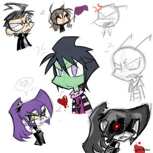 Doodlez Invader Zim by JigokuHana