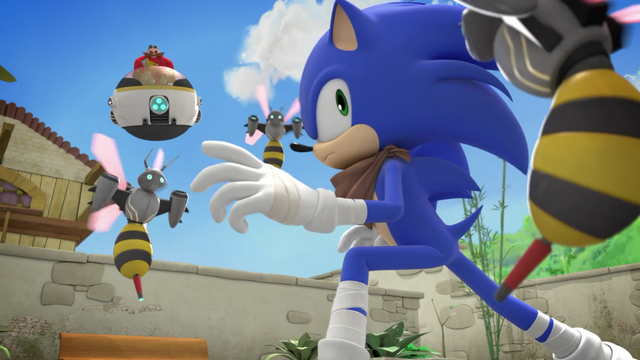 File:Sonic surrounded by Beebots.png