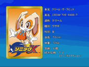 Sonic X Cream Carte