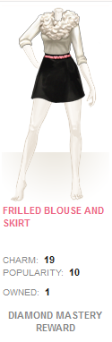 Frilled Blouse and Skirt
