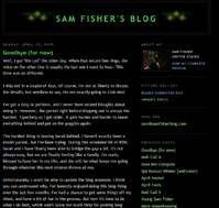 Sam fisher blog