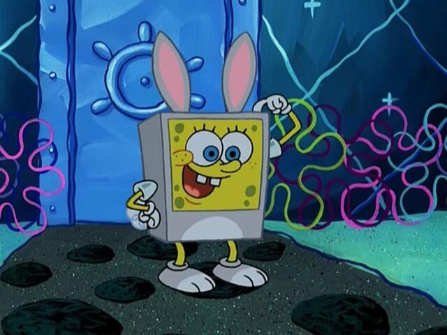 File:Spongebob Wearing 1 Bunny Costume.jpg