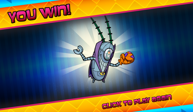 File:Bikini Bottom Brawlers Plankton robot in purple cape you win.png
