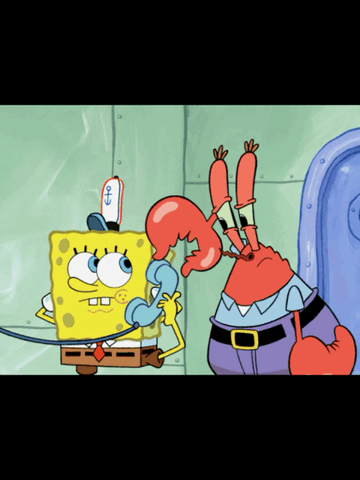 File:Mr.Krabs smells Spongebob's foot.gif
