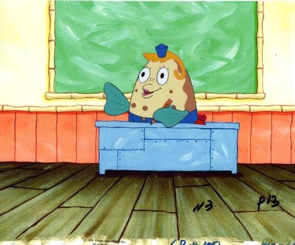 File:SpongeBob SquarePants Mrs. Poppy Puff Character Animation Cel Image Nickelodeon 4.jpg