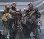 Priests and crab-harp
