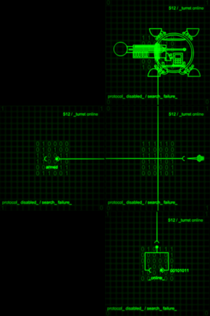 Turret access map