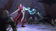 Kirito attacking Heathcliff with Rage Spike.png