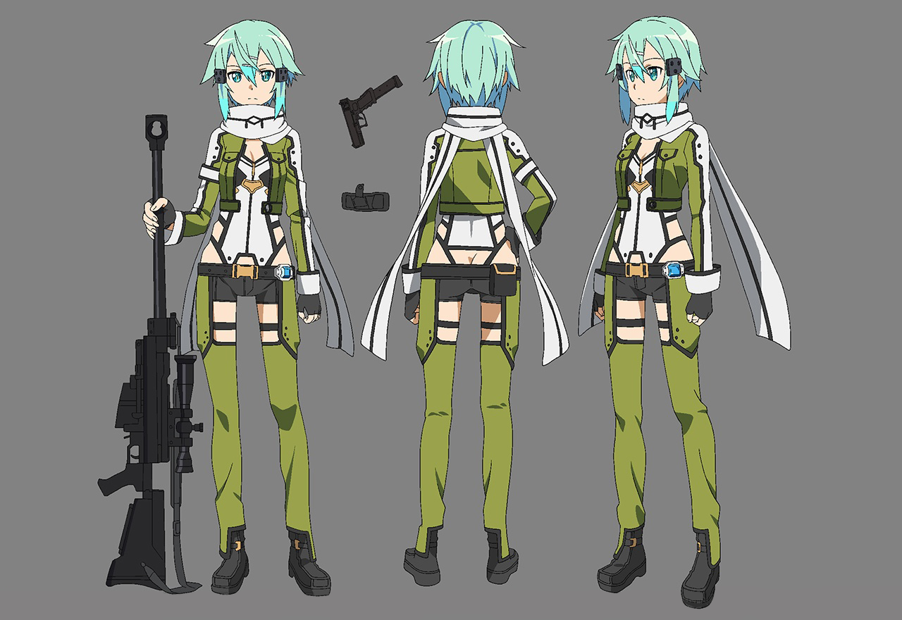 Image - Sinon Character Design.png  Sword Art Online Wiki 