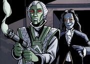 Voc and a Clockwork attack the Doctor and Martha