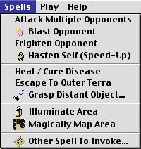 Drop-Down Menu - Spells