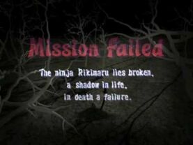 Rikimaru's Game Over screen in Tenchu- Stealth Assasins