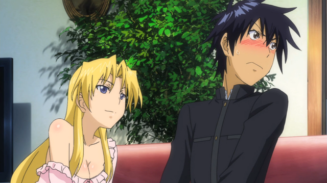 File:Godou embarrassed by looking at her boobies Erica..png