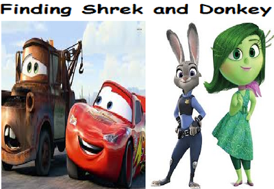 Finding Shrek and Donkey.