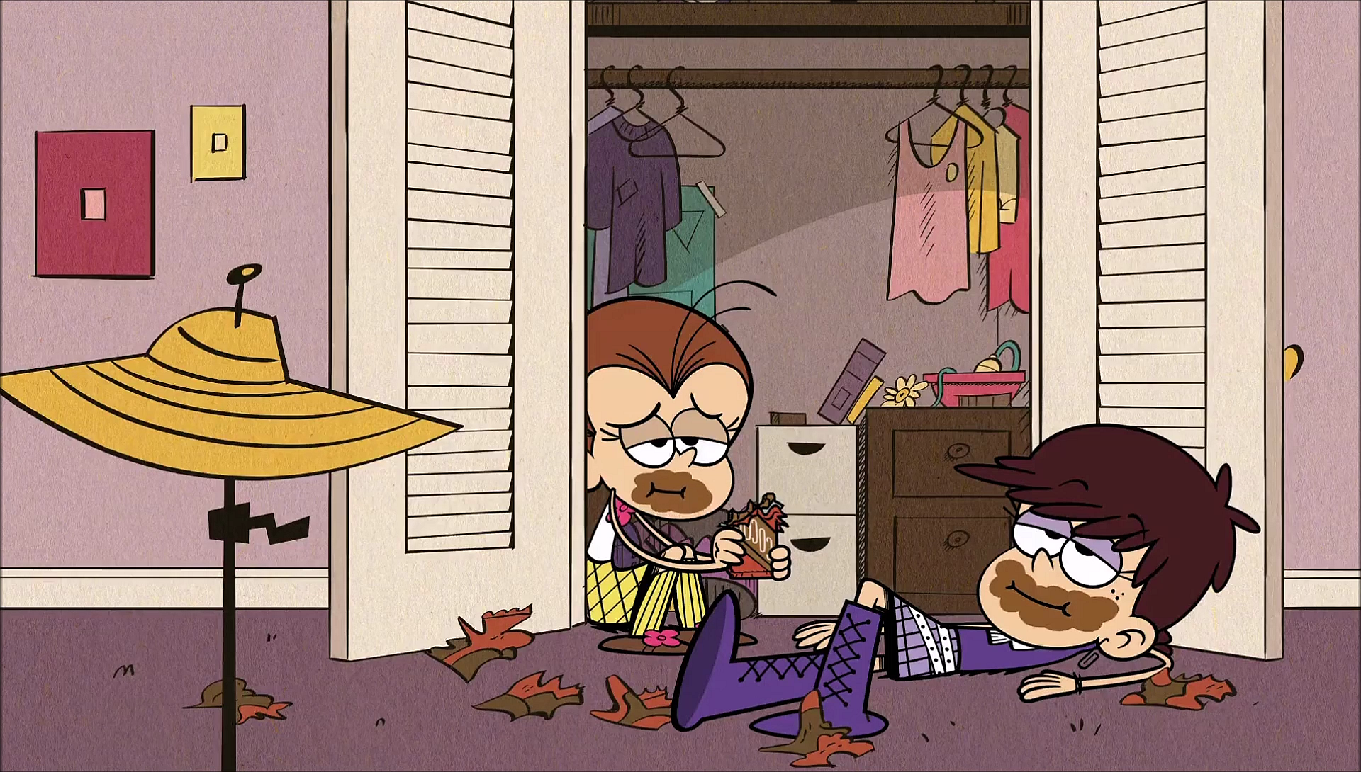 Image S1E19A Luan Luna eating chocolate.png The Loud House