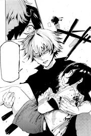 Kaneki saves Touka
