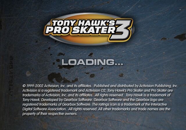File:THPS3 main load screen.jpg
