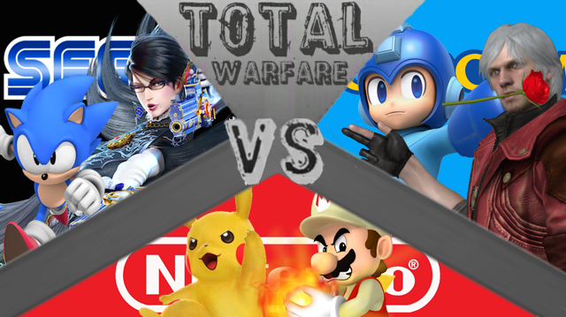 Mario & Pikachu VS Sonic & Bayonetta VS Mega Man & Dante 