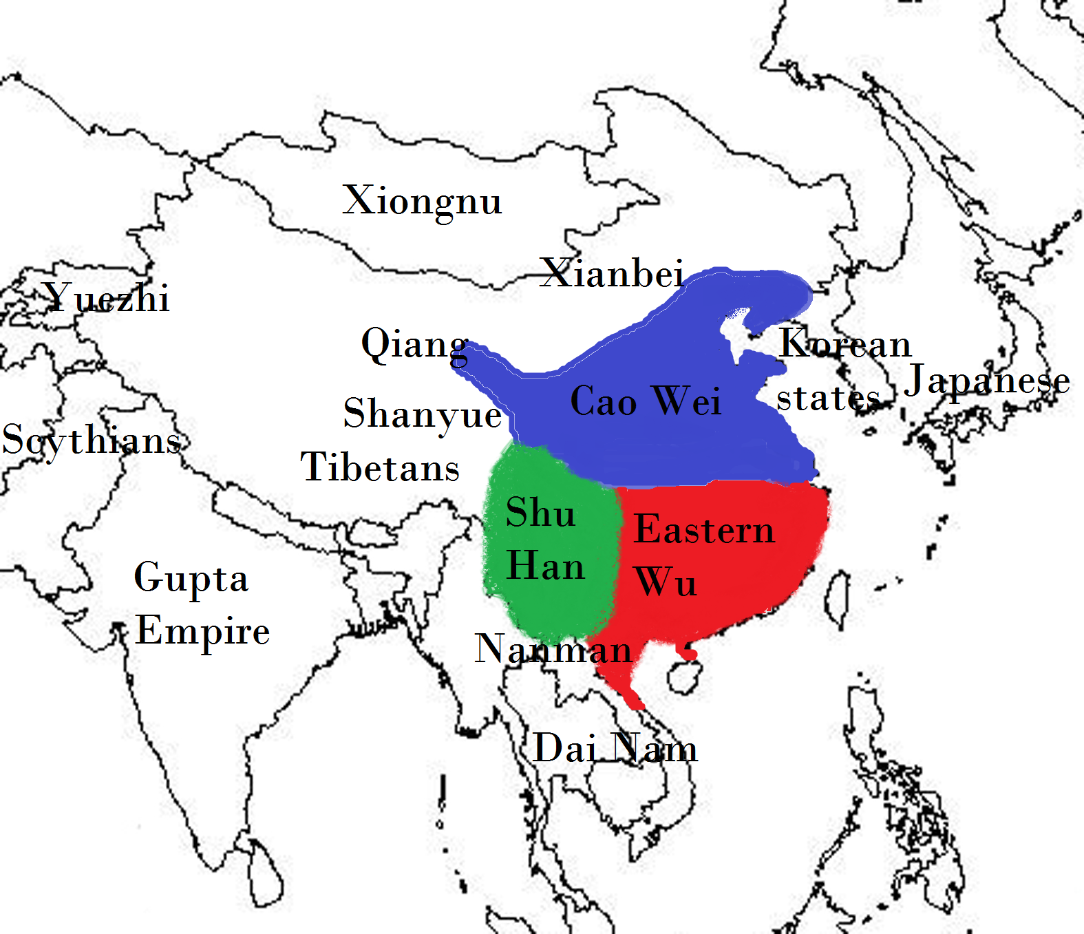three kingdoms map three kingdoms map