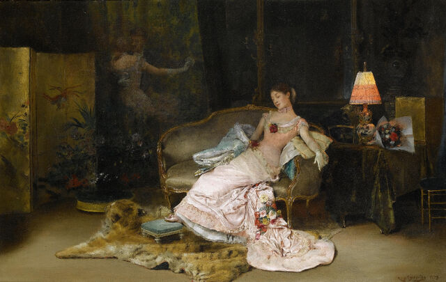 File:Rogelio de Egusquiza A reverie during the ball 1879.jpg