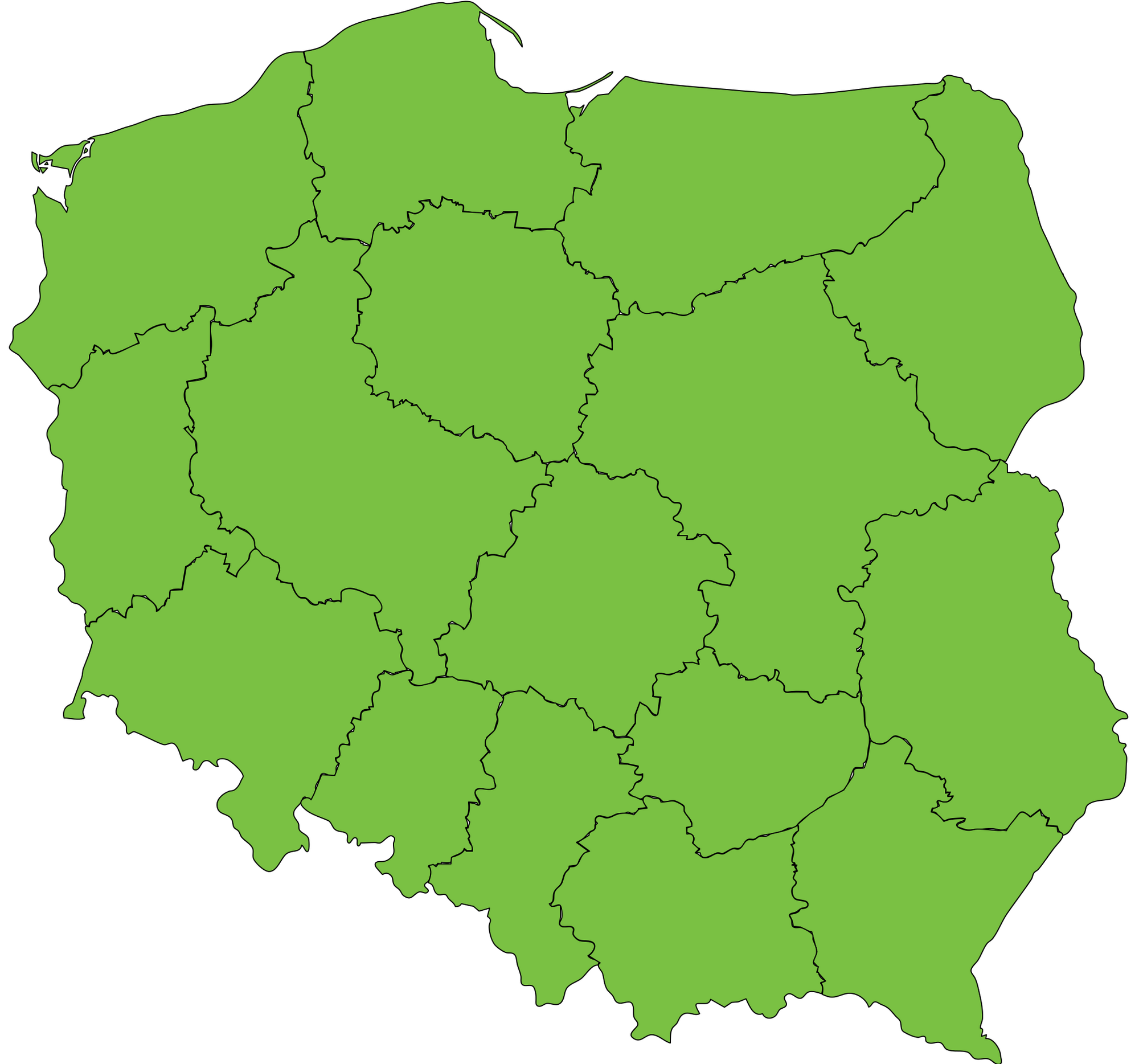 Mapa Konturowa Polski Z Podziałem Na Województwa Plik:Mapa Polski Wojewodztwa zswes.png | Turystyka Wiki | FANDOM