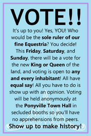 VoteForSoleRulerPoster