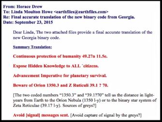 Binary codes translated warning