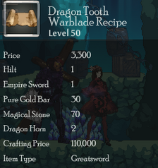 Dragon Tooth Warblade Rec