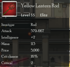Yellow Lantern Rod
