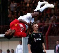 Nani goal celebration