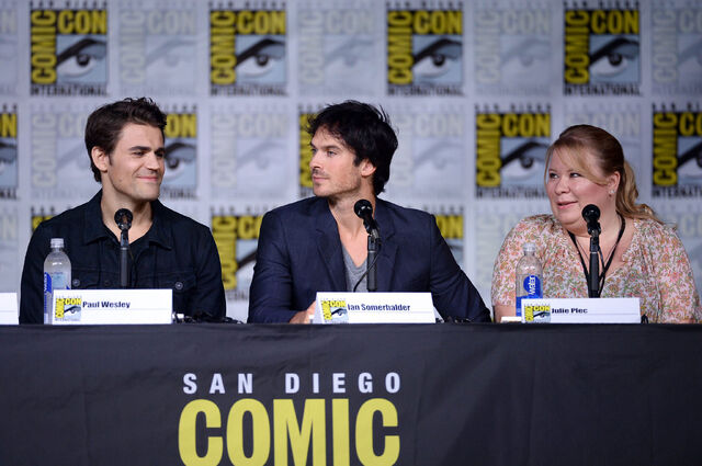 File:2016-07-23 SDCC Panel Paul Wesley Ian Somerhalder Julie Plec.jpg
