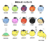 Korosensei faces