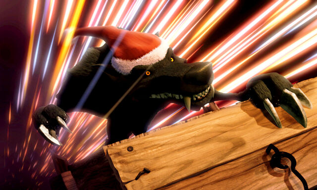 File:Black Wolf on sleigh.jpg