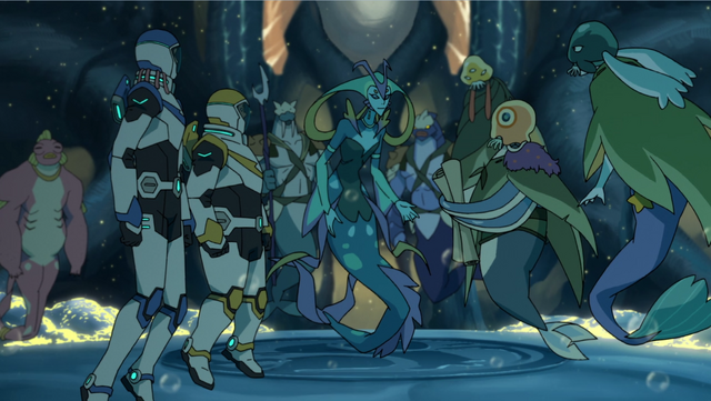 File:Lance and Hunk with Plaxum, Swirn, Blumfump and Queen Luxia..png