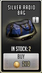 Silver radio bag
