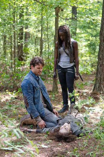 File:The Next World Michonne and Spencer.jpg