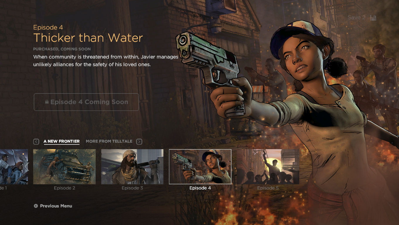 Resultado de imagem para The Walking Dead: A New Frontier – Thicker Than Water