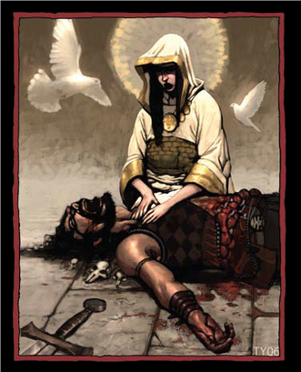 Shallyan priestess healing
