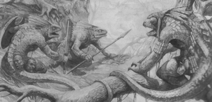 Warhammer Lizardmen Chameleon Skinks Art