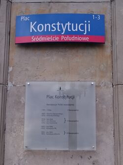 Plac Konstytucji (tablice MSI)