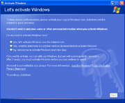 Windows XP Activation Wizard