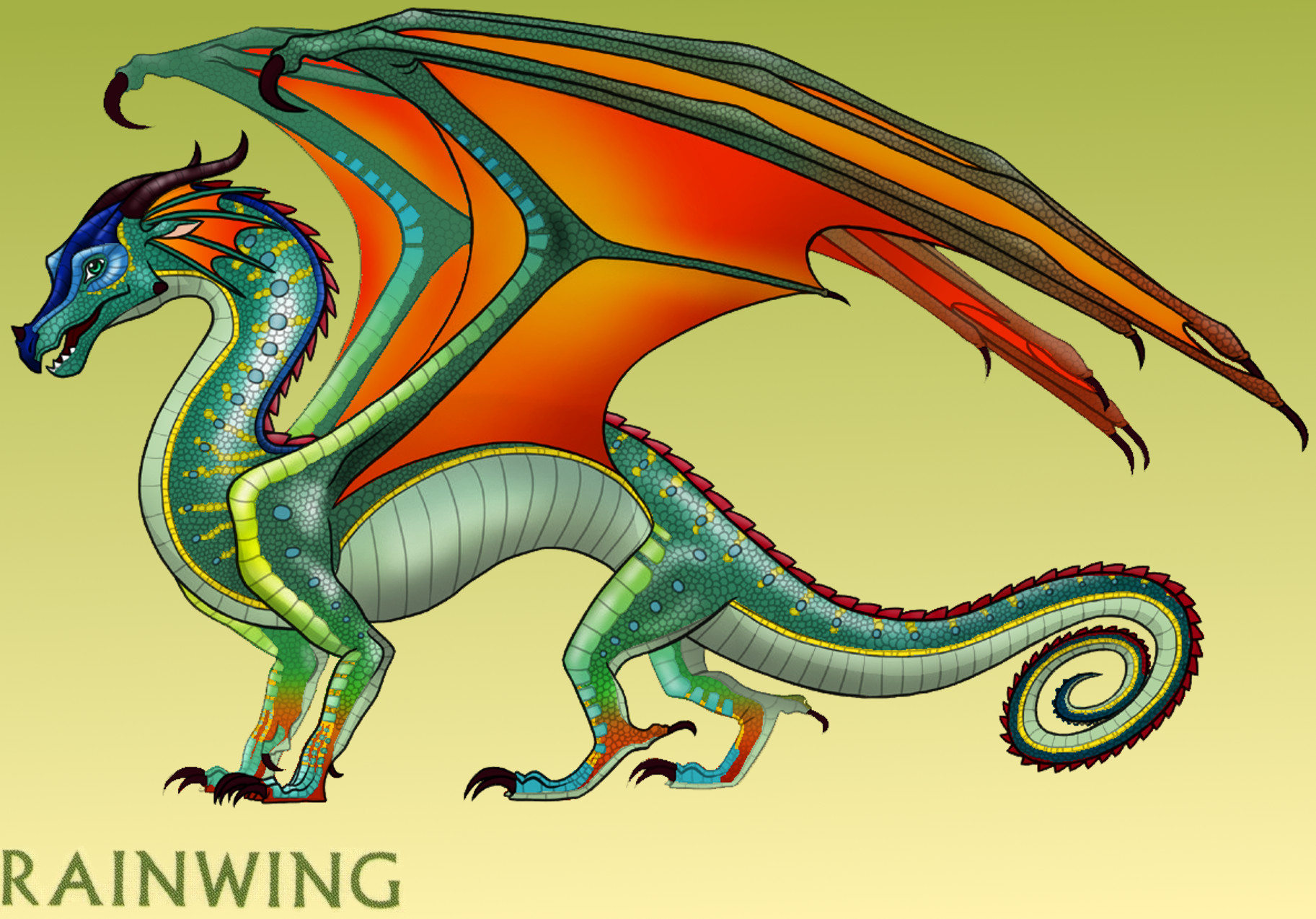 Wings Of Fire Rainwing ExQueen Fruit Bat Wings of Fire Wiki FANDOM powered