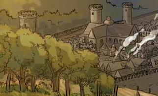 Tw comics creigiau cathedral in city
