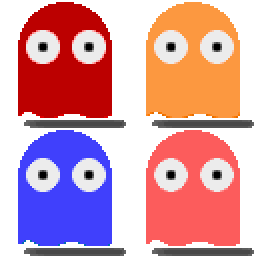 Animated Pac-Man Ghosts