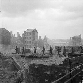 Royal Engineers clearing Mines, Caen 1944