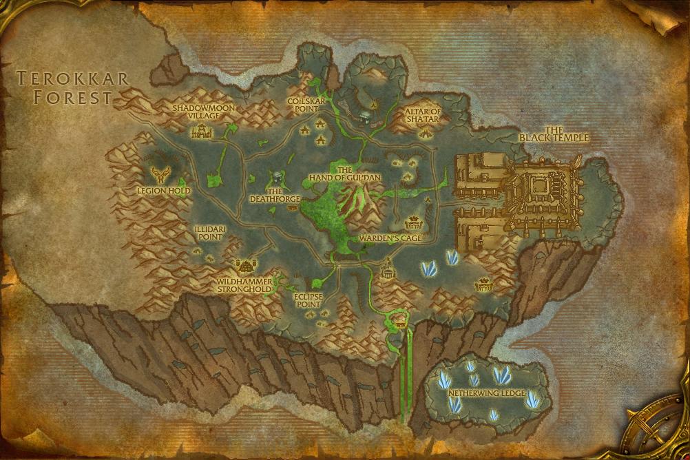 What are the locations for Burning Crusade raids in World of Warcraft?