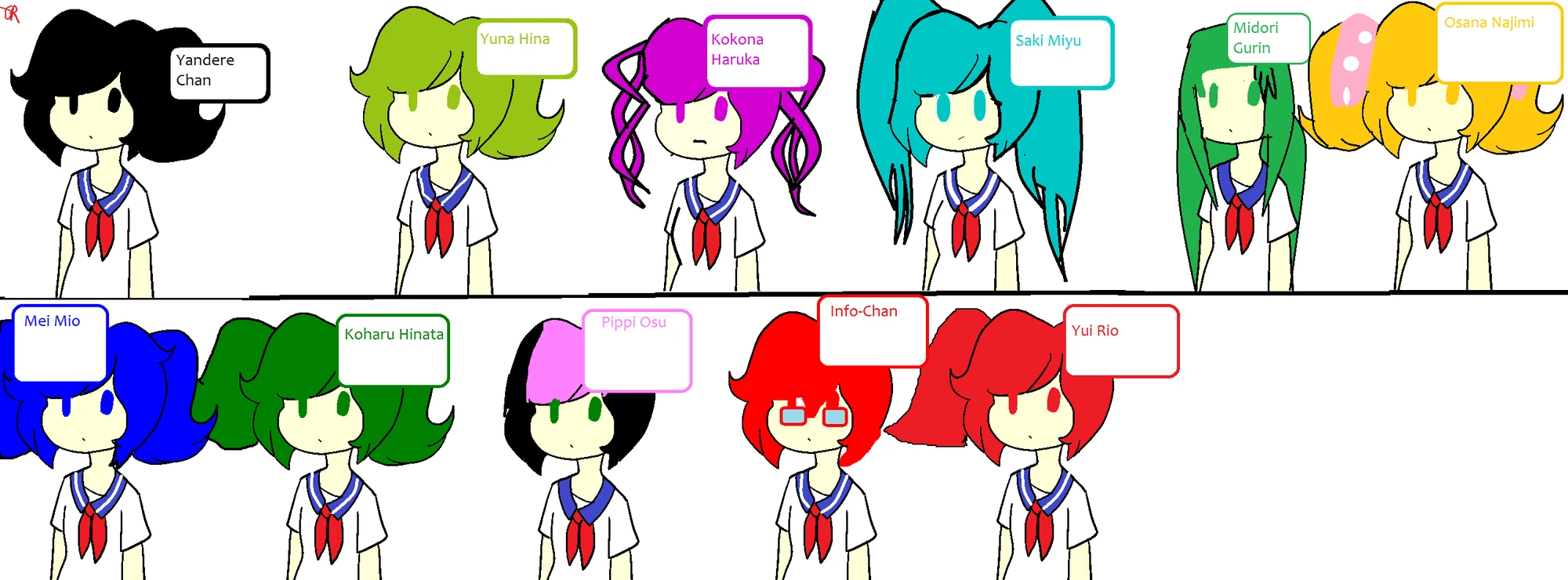 Image Yandere Simulator Girl Chart.png Yandere Simulator Wiki