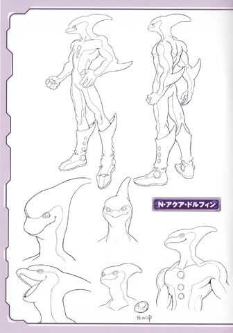 File:Aqua Dolphin lineart.jpg
