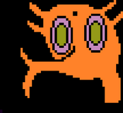 A strange orange creature